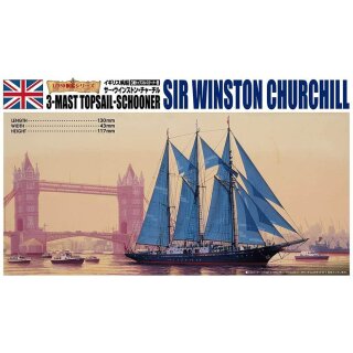 Sir Winston Churchill 3-Mast Topsail-Schooner 1:350 Model Kit Aoshima 057148