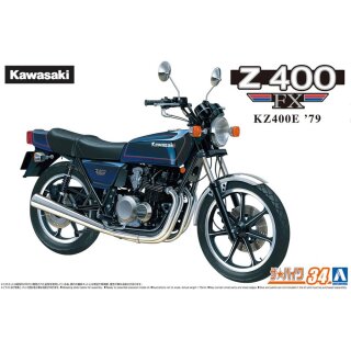 1979 Kawasaki Z400FX KZ400E Bike Motorrad 1:12 Model Kit Bausatz Aoshima 063682