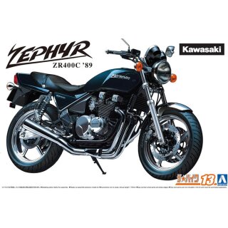 1989 Kawasaki ZEPHYR ZR400C Bike Motorrad 1:12 Model Kit Bausatz Aoshima 063958