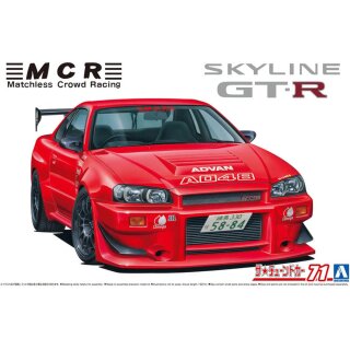 2002 Nissan Skyline GT-R BNR34 MCR 1:24 Model Kit Bausatz Aoshima 063514