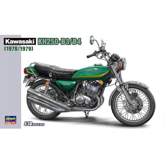 1978 / 79 Kawasaki KH250-B3 / B4 Motorrad Bike 1:12 Model Kit Bausatz Hasegawa 21508