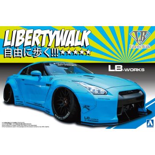Nissan GT-R R35 LB Works TOYO Tires 1:24 Model Kit Bausatz Aoshima 202319