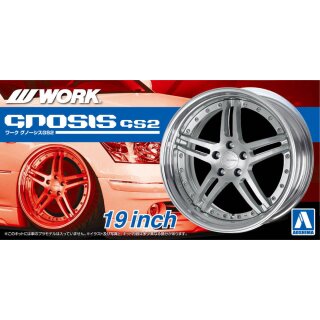 19 Zoll Work Gnosis GS2 Felgen & Reifen Wheel Tire 1:24 Model Kit Bausatz Aoshima 05244