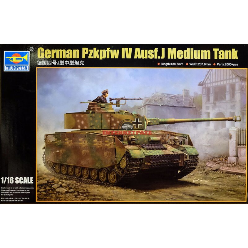 Pzkpfw IV Ausf. J Medium Tank Panzer 1:16 Model Kit Bausatz Trumpeter ...