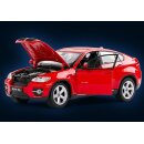 BMW X6 XDRIVE 5.0i 2008 rot offen 1:24 Rastar NEU...