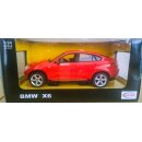 BMW X6 XDRIVE 5.0i 2008 rot offen 1:24 Rastar NEU Modellauto 41500 red open