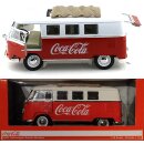 1962 VW Bus Volkswagen Minibus T1 Coca Cola rot/weiß 1:18 Motor City Classics