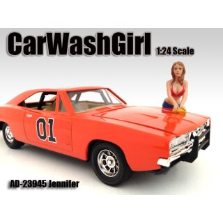 Car Wash Girl Jennifer (Modell Figur) 1:24 American Diorama Figure NEU AD-23945