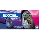 14 Zoll Excel Tire & Wheel Set 1:24 Model Kit Bausatz...